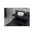 NATUREL - Naturel Plaque sous lavabo sans lavabo Naturel Dolce 90x8x50 cm noir mat DO9050BL - vignette