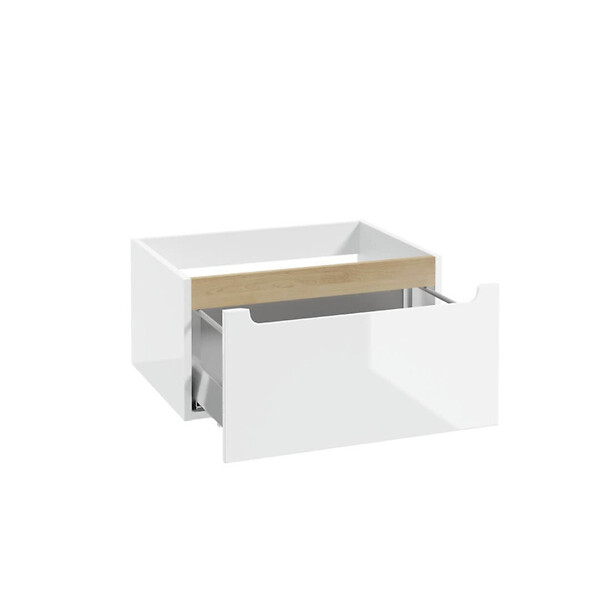 NATUREL - Meuble de salle de bain supplémentaire Naturel Stilla 60x30x45 cm blanc (STILLAB06003) - large