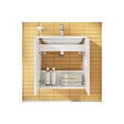 VITRA - Mia ensemble meuble non assemblé 59x61x39,5 cm + miroir + lavabo céramique +  éclairage LED, blanc brillant (MIASETFP60B) - vignette