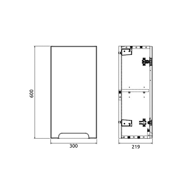 NATUREL - Naturel Meuble de salle de bain Naturel Stilla 30x60x22 cm blanc (STILLAA03002) - large