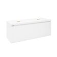 NATUREL - Naturel Meuble sous lavabo strié pour salle de bain Naturel Savona 118x43x44,8 cm blanc brillant (SAVONA120BID) - vignette