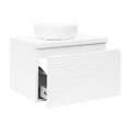 NATUREL - Meuble de salle de bain sous lavabo Naturel Savona 78x43x44,8 cm blanc brillant (SAVONA80BID) - vignette