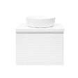 NATUREL - Meuble de salle de bain sous lavabo Naturel Savona 58x43x44,8 cm blanc brillant (SAVONA60BID) - vignette