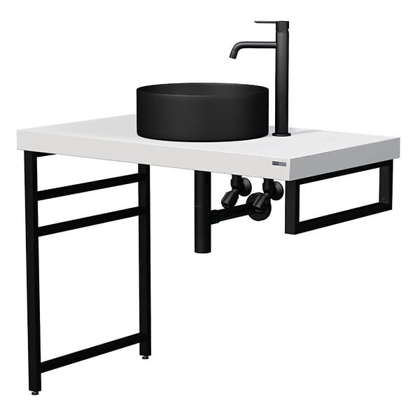 NATUREL - Naturel Accessoires pied sous plaque Naturel Dolce 45x68x3 cm noir mat NOHAH45CM - large