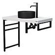 NATUREL - Naturel Accessoires pied sous plaque Naturel Dolce 45x68x3 cm noir mat NOHAH45CM - vignette