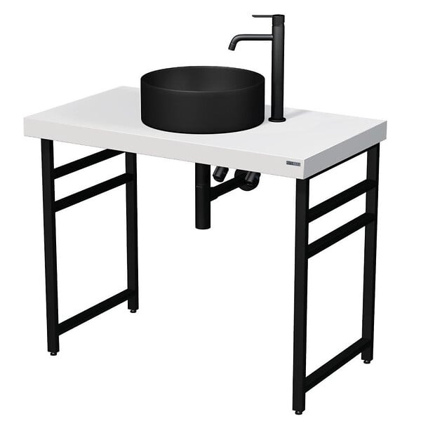 NATUREL - Naturel Accessoires pied sous plaque Naturel Dolce 45x68x3 cm noir mat NOHAH45CM - large