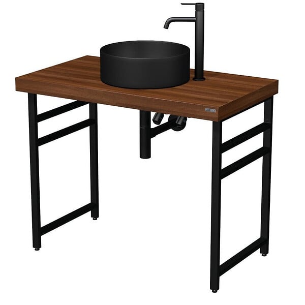 NATUREL - Naturel Accessoires pied sous plaque Naturel Dolce 45x68x3 cm noir mat NOHAH45CM - large