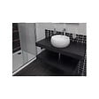 NATUREL - Naturel Plaque sous lavabo sans lavabo Naturel Dolce 100x8x50 cm noir mat DO10050BL - vignette