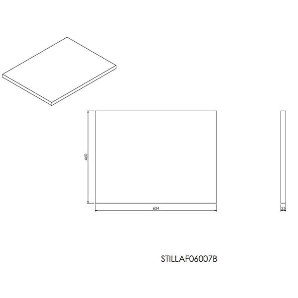 NATUREL - Naturel Plan Naturel Stilla 60x2,5x46 cm blanc (STILLAF06007B) - large