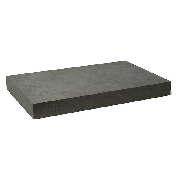 EGGER - Egger Naturel plan vasque 123,5x8x50 cm, gris foncé mat effet beton (DO12050BCS) - large