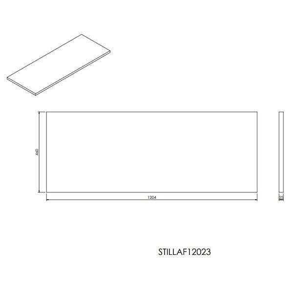 NATUREL - Naturel Plan Naturel Stilla 120x2,5x46 cm blanc (STILLAF12023) - large