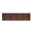 SWISS AQUA TECHNOLOGIES - Swiss Aqua Technologies Evolution 118x30x44,8 cm meuble sous vasque suspendu, noyer Aida mat (SATEVO120NA) - vignette
