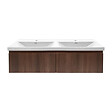 SWISS AQUA TECHNOLOGIES - Swiss Aqua Technologies Evolution 118x30x44,8 cm meuble sous vasque suspendu, noyer Aida mat (SATEVO120NA) - vignette