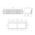 SWISS AQUA TECHNOLOGIES - Swiss Aqua Technologies Evolution 118x30x44,8 cm meuble sous vasque suspendu, noyer Aida mat (SATEVO120NA) - vignette
