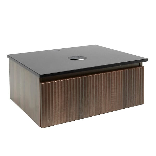 SWISS AQUA TECHNOLOGIES - Swiss Aqua Technologies Meuble de salle de bain avec comptoir en granit SAT Evolution 78x30x44,8 cm noyer mat (SATEVO80NAZ) - large