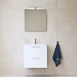 VITRA - Vitra  Mia ensemble meuble préassemblé 59x61x39,5 cm avec miroir, lavabo et éclairage LED, Blanc brillant (MIASET60B) - vignette