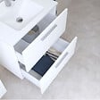 VITRA - Vitra  Mia ensemble meuble préassemblé 59x61x39,5 cm avec miroir, lavabo et éclairage LED, Blanc brillant (MIASET60B) - vignette