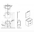 VITRA - Vitra  Mia ensemble meuble préassemblé 59x61x39,5 cm avec lavabo, miroir et éclairage LED, Anthracite brillant (MIASET60A) - vignette