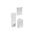 NATUREL - Naturel Ensemble de salle de bain avec lavabo comprenant mitigeur de lavabo, bec et siphon Naturel Stilla blanc brillant (KSETSTILLA022) - vignette