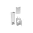 NATUREL - Naturel Ensemble de salle de bain avec lavabo comprenant mitigeur de lavabo, bec et siphon Naturel Stilla blanc brillant (KSETSTILLA022) - vignette