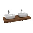 NATUREL - Ensemble de salle de bain SAT avec plaque sous lavabo Dolce 120x8x50 cm chêne charleston KSETDO19 - vignette