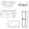JACOB DELAFON - Pack meuble double vasque 120 cm Ola Up chêne + colonne + miroir + spot - vignette