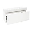 NATUREL - Meuble et lavabo salle de bain strié Naturel Savona 118x43x44,8 cm blanc brillant (SAVONA120BIU2) - vignette