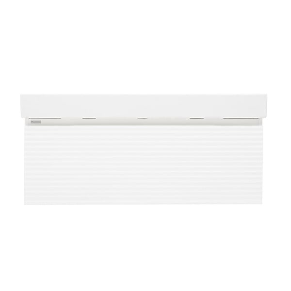 NATUREL - Meuble et lavabo salle de bain strié Naturel Savona 118x43x44,8 cm blanc brillant (SAVONA120BIU2) - large
