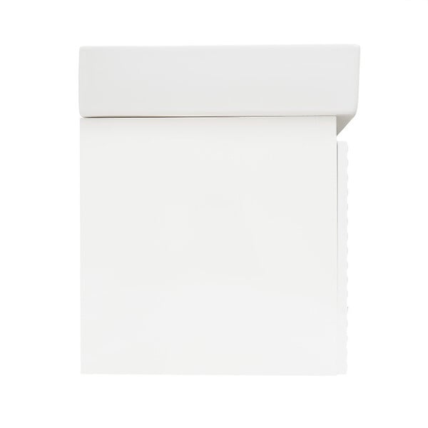 NATUREL - Meuble et lavabo salle de bain strié Naturel Savona 118x43x44,8 cm blanc brillant (SAVONA120BIU2) - large