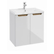 NATUREL - Naturel Meuble de salle de bain avec lavabo Naturel Stilla 60x60x45 cm blanc (STILLAD06033U3) - vignette