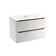 NATUREL - Naturel Meuble de salle de bain MDF avec lavabo Naturel Stilla 80x60x45 cm blanc (STILLAD08057U1) - vignette