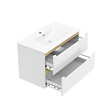 NATUREL - Naturel Meuble de salle de bain MDF avec lavabo Naturel Stilla 80x60x45 cm blanc (STILLAD08057U1) - vignette
