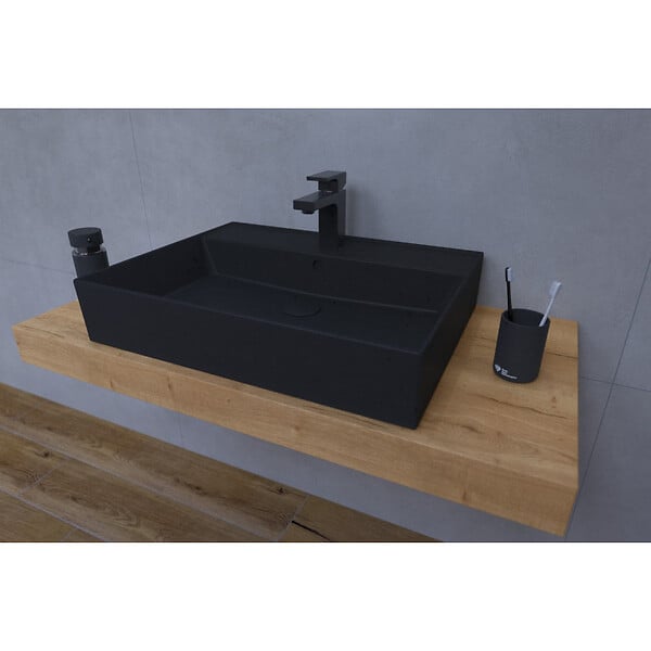 NATUREL - Ensemble de salle de bain Hansgrohe avec Dolce 100x8x50 cm chêne halifax KSETDO16 - large