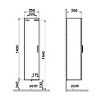 VITRA - Vitra  Set Mia ensemble meuble 79x61x39,5 cm  avec miroir, lavabo, éclairage LED + armoire 145x35x35cm, Blanc brillant - vignette