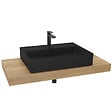 NATUREL - Naturel Ensemble de salle de bain SAT avec plaque sous lavabo Dolce 100x8x50 cm chêne halifax KSETDO15 - vignette