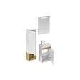 NATUREL - Naturel Ensemble de salle de bain avec lavabo comprenant robinet de lavabo, bec et siphon Naturel Stilla blanc brillant (KSETSTILLA020) - vignette