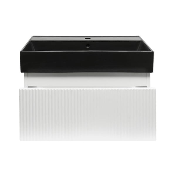 SWISS AQUA TECHNOLOGIES - Swiss Aqua Technologies Meuble de salle de bain avec lavabo SAT Evolution 78x30x44,8 cm blanc mat (SATEVO80WMU2B) - large