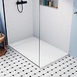 CERAMIA - Ceramia Alda Receveur de douche 120x80cm en pierre de synthèse durable, blanc mat (ALD15-12080B) - vignette