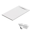 SWISS AQUA TECHNOLOGIES - Swiss Aqua Technologies Fusion Receveur de douche 120x80cm en marbre coulé, Blanc (SATFU12080BL) - vignette