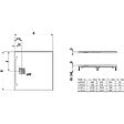 LAUFEN - Laufen Pro Receveur de douche en gel coat Marbond extra-plat carré, évacuation sur le côté 80x80, Anthracite mat H2109500780001 - vignette