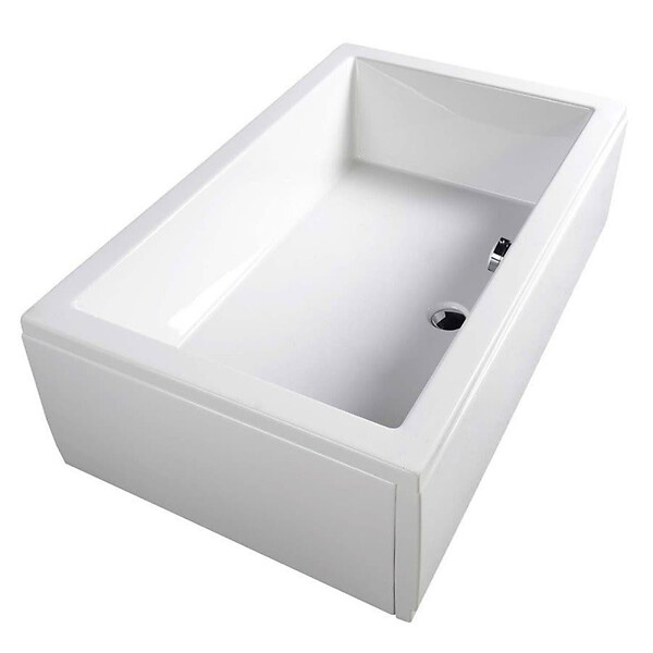 POLYSAN - Polysan Deep 110x75x26 cm baignoire rectangulaire en acrylique, sans pieds, blanc (72883) - large