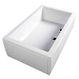 POLYSAN - Polysan Deep 110x75x26 cm baignoire rectangulaire en acrylique, sans pieds, blanc (72883) - vignette