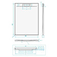 SWISS AQUA TECHNOLOGIES - Swiss Aqua Technologies Fusion Receveur de douche 120x80cm en marbre coulé, Noir (SATFU12080G) - vignette