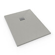 SWISS AQUA TECHNOLOGIES - Swiss Aqua Technologies Alek Receveur de douche rectangulaire 120x80 cm avec siphon, en marbre coulé, Gris (SATALEK12080S) - vignette