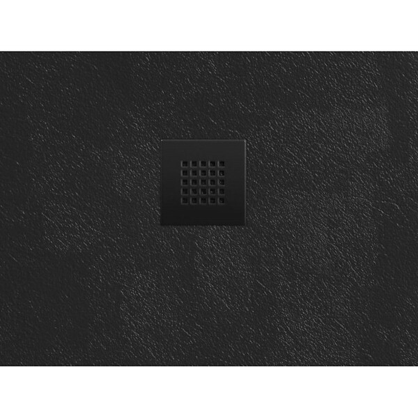 SWISS AQUA TECHNOLOGIES - Swiss Aqua Technologies B-Way Receveur de douche rectangulaire 120x90 avec siphon, en marbre coulé, Noir (SATALEK12090) - large