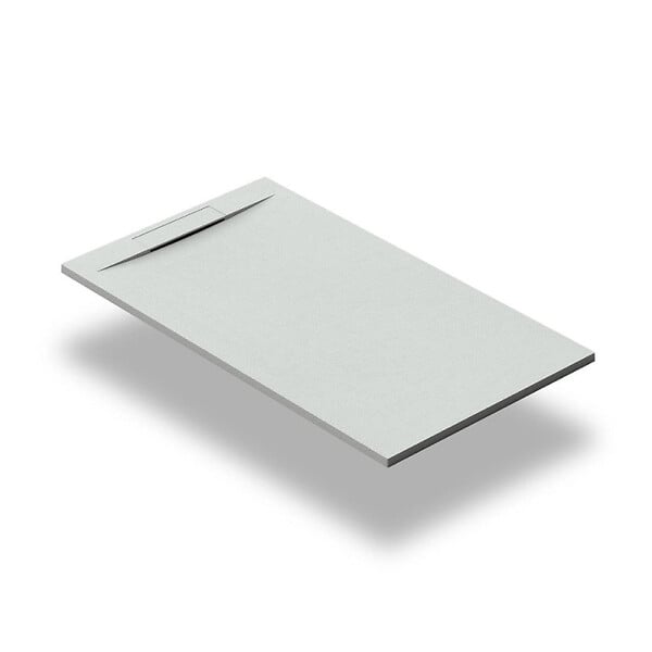 SWISS AQUA TECHNOLOGIES - Swiss Aqua Technologies Fusion Receveur de douche 120x80cm en marbre coulé, Gris perle (SATFU12080GRP) - large