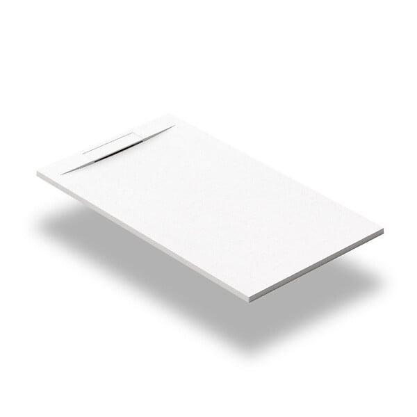 SWISS AQUA TECHNOLOGIES - Swiss Aqua Technologies Fusion Receveur de douche 140x80cm en marbre coulé, Blanc (SATFU14080BL) - large