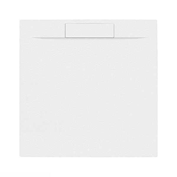 SWISS AQUA TECHNOLOGIES - Swiss Aqua Technologies Fusion Receveur de douche 90x90cm en marbre coulé, Blanc (SATFU9090BL) - large