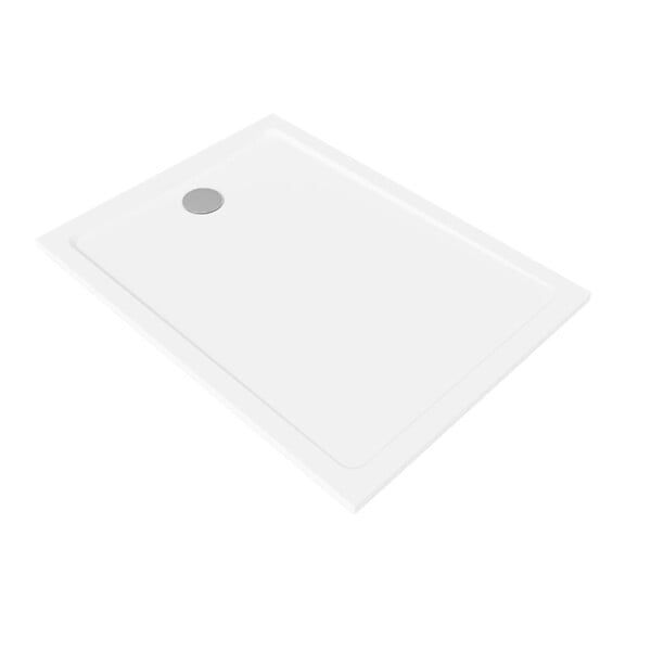 SWISS AQUA TECHNOLOGIES - Swiss Aqua Technologies Project by Siko Receveur de douche rectangulaire 120x90 cm marbre coulé, blanc (SATSVPRO12090) - large