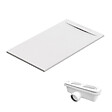 SWISS AQUA TECHNOLOGIES - Swiss Aqua Technologies Fusion Receveur de douche 160x90cm en marbre coulé, Blanc (SATFU16090BL) - vignette